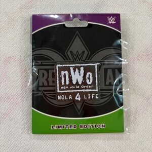 WWE nWo Nola 4 Life Authentic Black and White Wrestlemania Pin